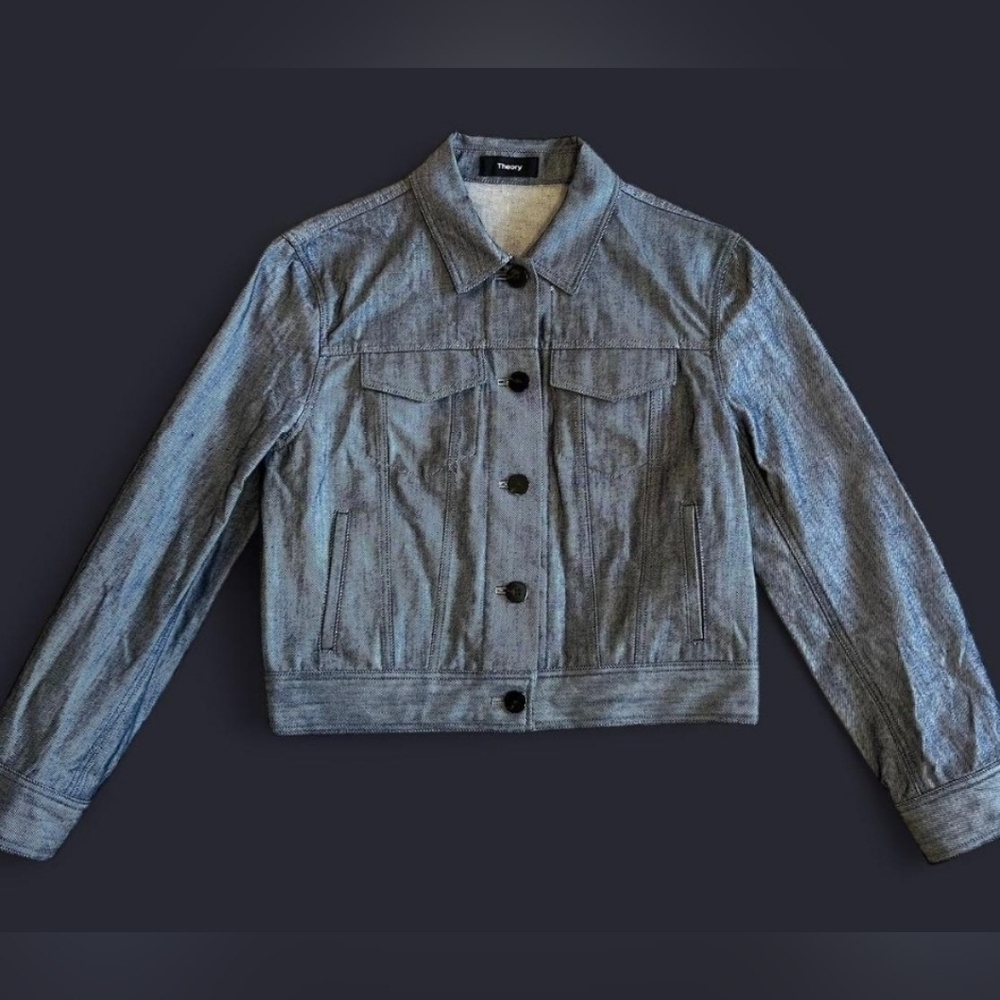 Theory Women's Blue Jean Jacket